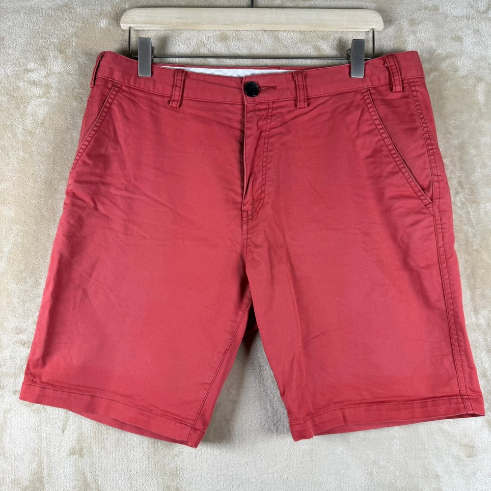 PS Paul Smith Mens Size L Red Stretch Cotton Chino Shorts Preppy British Resort